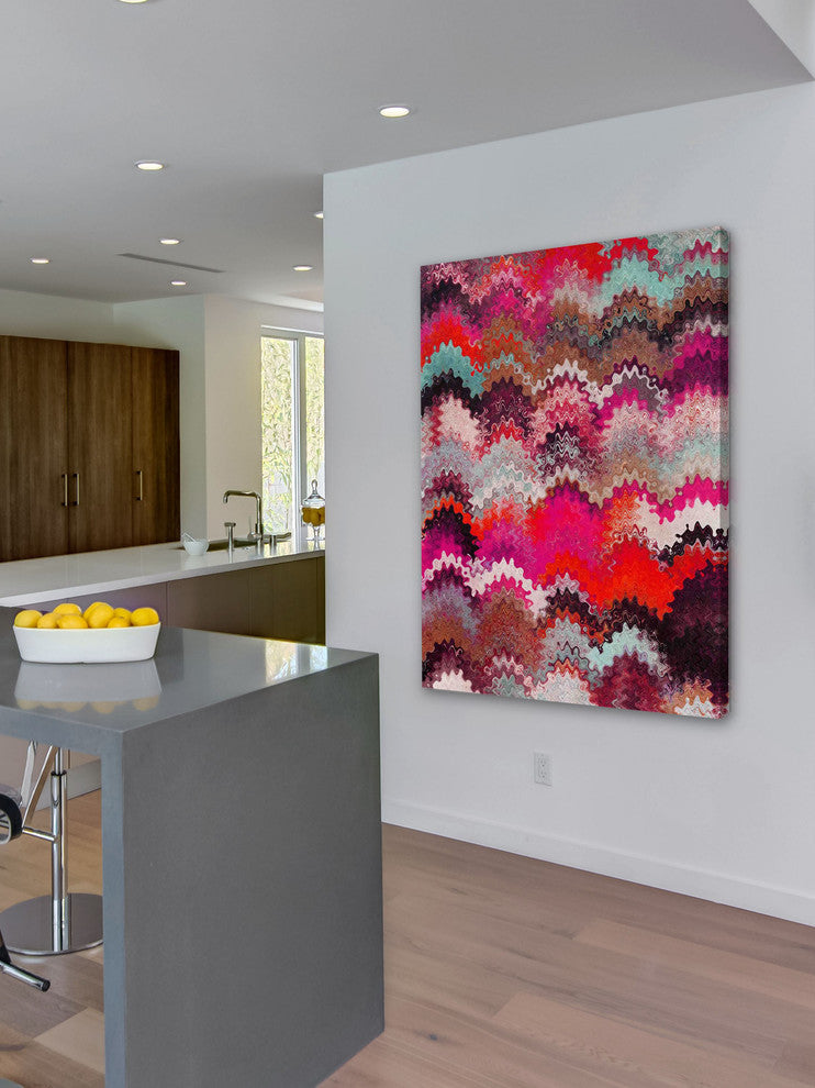 "Wavy Blends II v3" Painting Print on Canvas by Irena Orlov