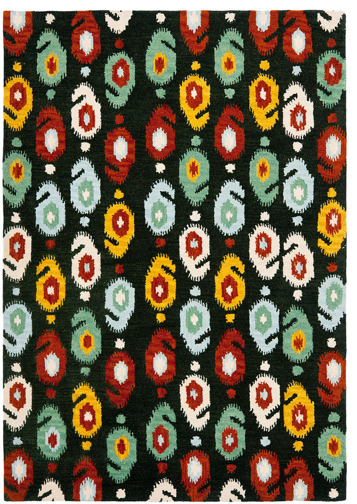 Safavieh Ikat Ikt471A Charcoal, Multi Area Rug