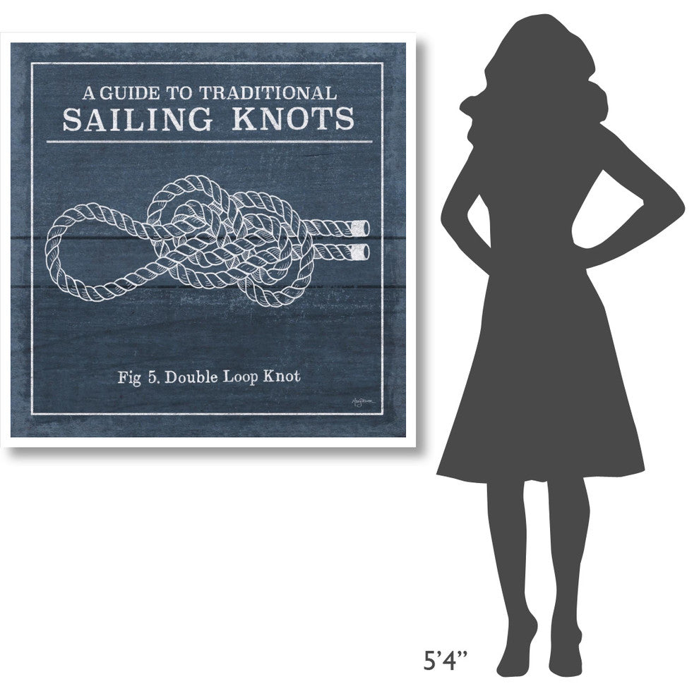 "Vintage Sailing Knots V" Digital Paper Print by Mary Urban, 42"x42"