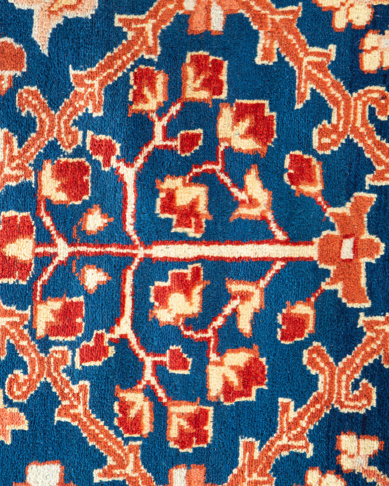 Eclectic, One-of-a-Kind Hand-Knotted Area Rug Blue, 9'1"x11'1"