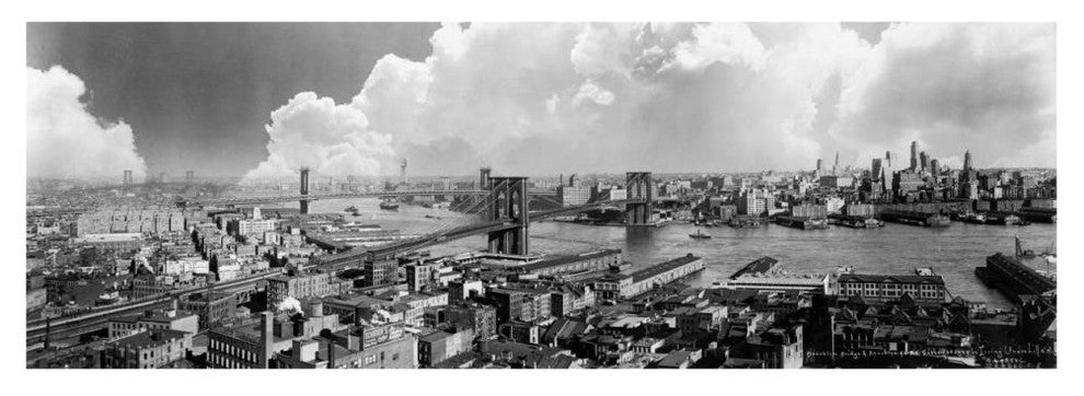 "Brooklyn Bridge, 1939" Digital Paper Print by Irving Underhill, 46"x17"