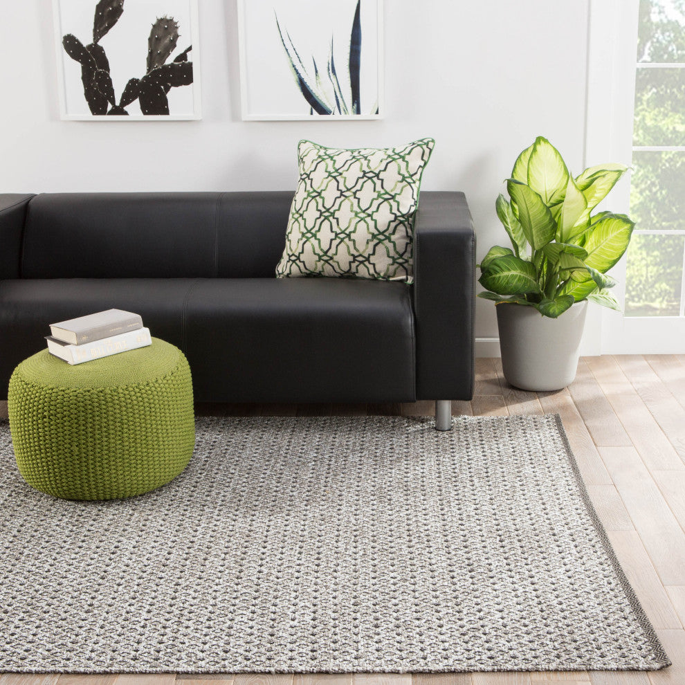 Jaipur Living Foster Indoor/ Outdoor Trellis Gray/ White Area Rug 12'X15'