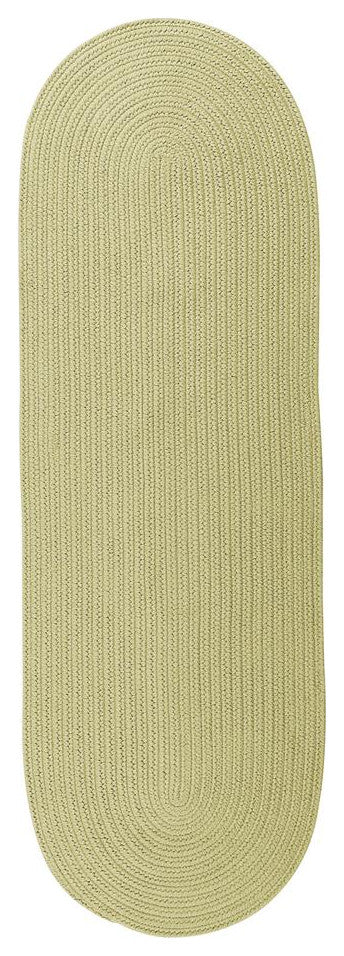 Colonial Mills Rug Reversible Flat-Braid, Oval Runner Sprout Green Runner