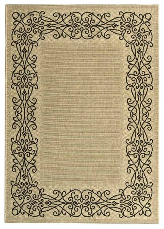 Safavieh Courtyard cy1588-3901 Sand, Black Area Rug