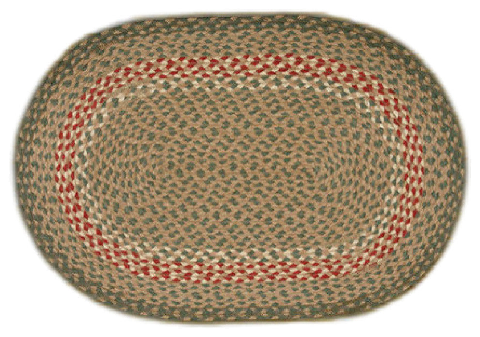 Amazing Green Braided Rug, 48"x72"