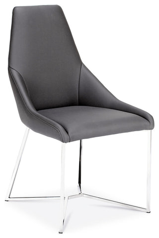 Roger Chair, Gray With Silver Base