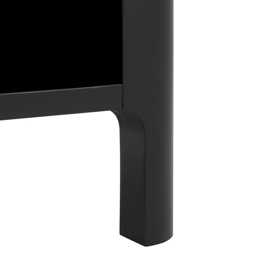 Safavieh Couture Abbiava 1 Drawer Wood Nightstand, Black