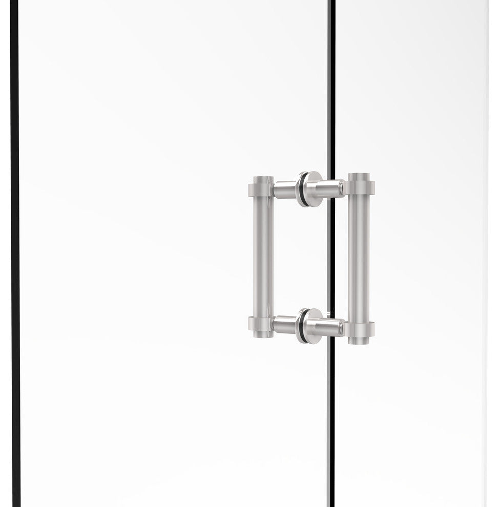 Contemporary 6" Back to Back Shower Door Pull, Polished Chrome