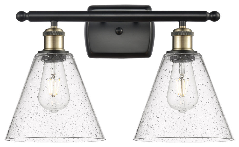 Innovations 516-2W-BAB-GBC-84 2 Light Bath Vanity Light, Black Antique Brass