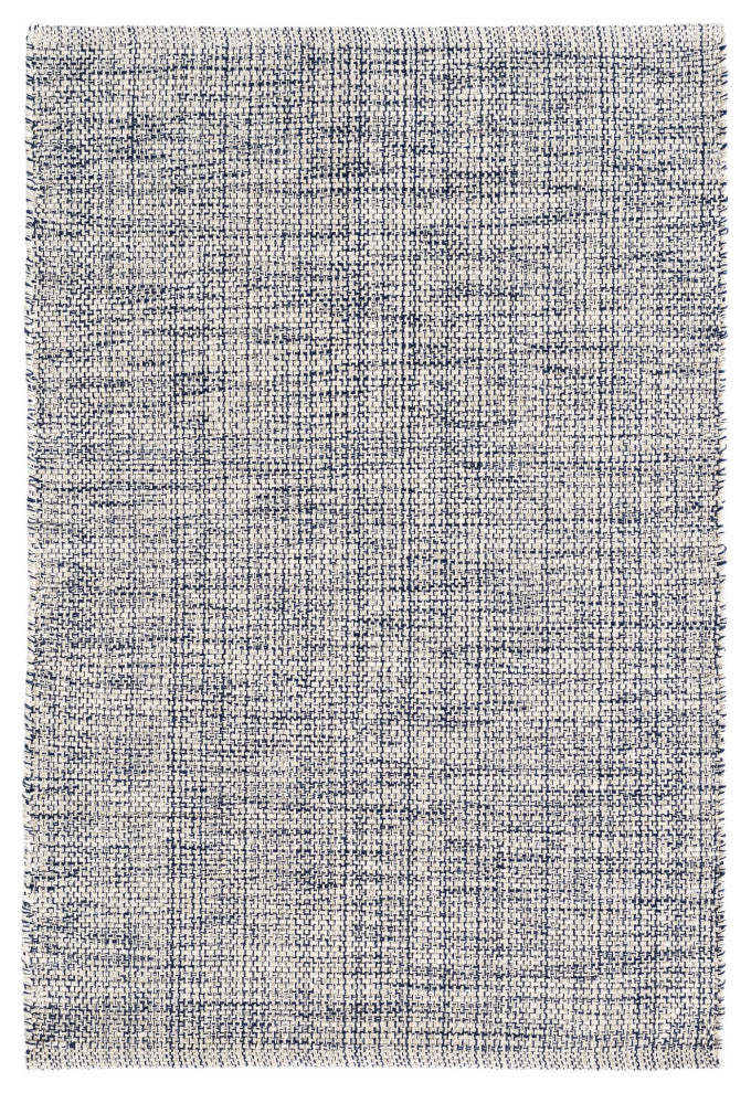 Dash & Albert Marled Indigo Handwoven Cotton Rug, Blue, 4' x 6'