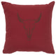 Image Pillow 16x16 Bull Skull Cotton Brick