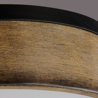 Maxim 14440 Franklin 2 Light 14"W Flush Mount Drum Ceiling - Driftwood / Black
