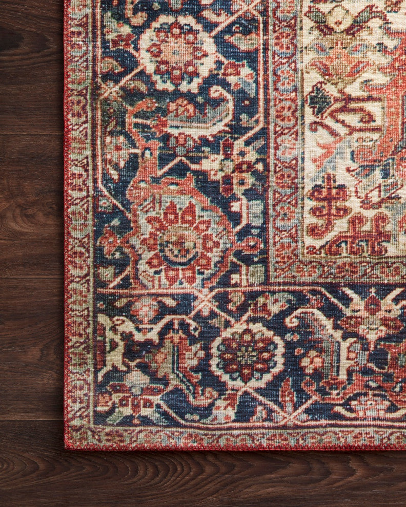 Loloi Layla Lay-08 Rug, Red/Navy, 2'6"x7'6" Runner