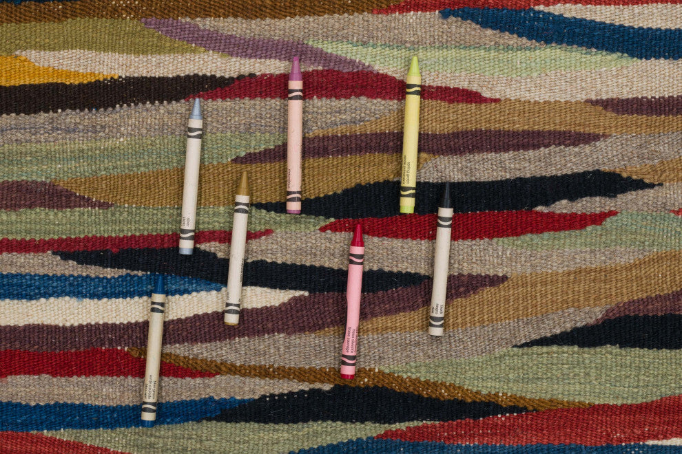 New Handwoven Turkish Kilim Rug 4' 3" x 5' 11", 51 in. x 71 in.