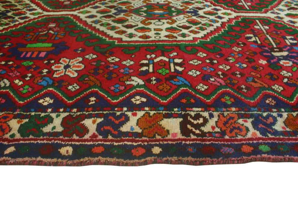 Fine Vintage Distressed Bahira Rust/Ivory Runner, 3'8x9'6