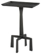 Sofa Side Table, Rectangular, Aluminum, Metal, Antique Black, Hospitality