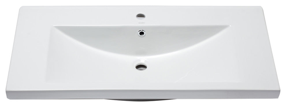 EAGO BH002 White Ceramic 40"x19" Rectangular Drop In Sink