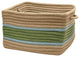 Colonial Mills Basket Garden Banded Square Basket Moss/ Federal Blue Square