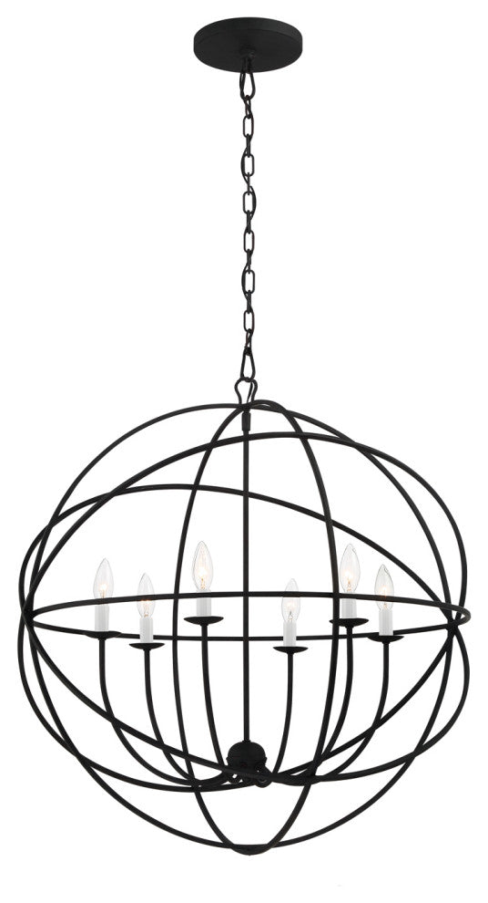 Elight 6 Light Silver Sphere Chandelier