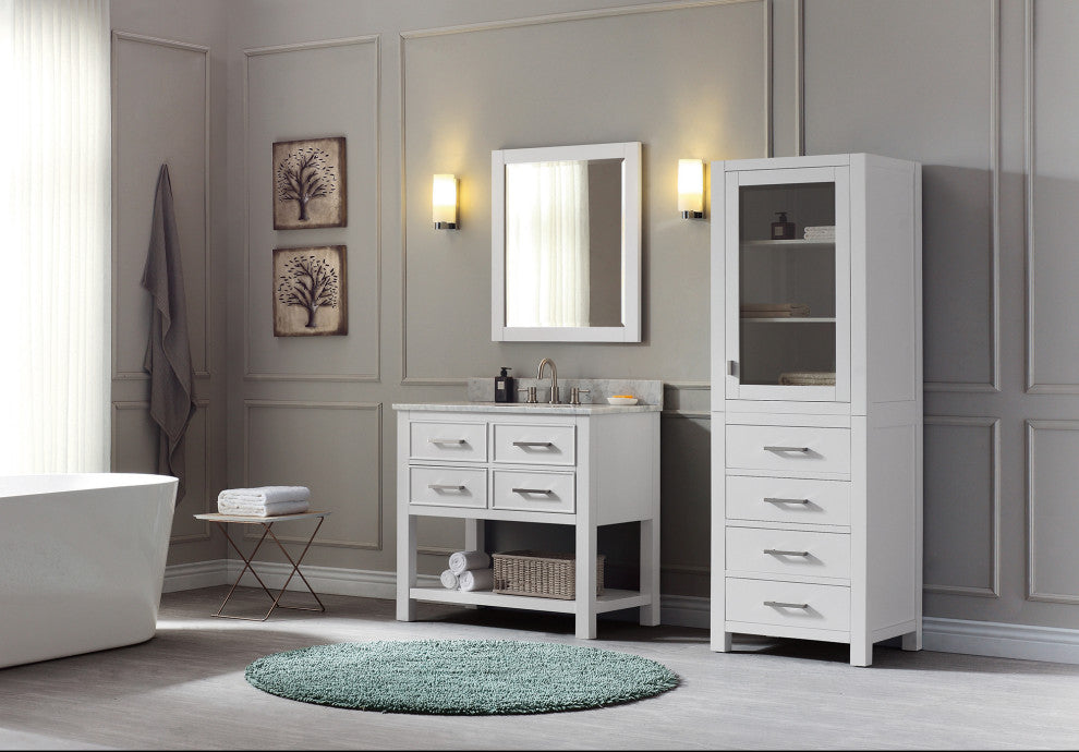 Avanity Brooks 36" Vanity Only, White Finish