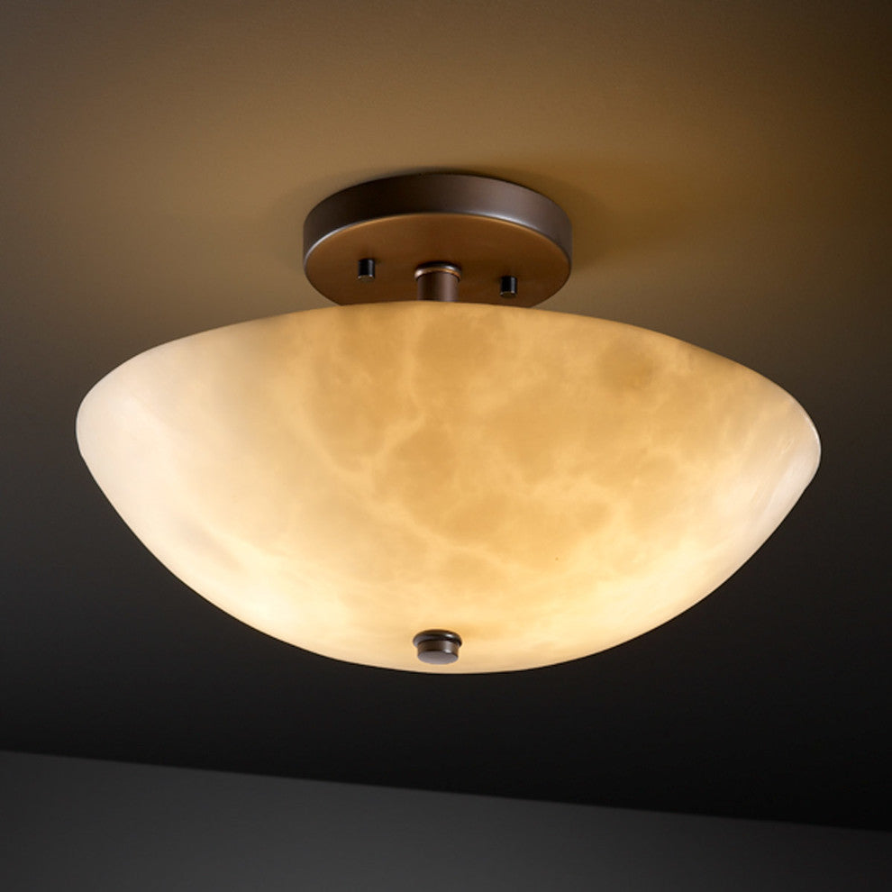 14-inch Round Semi-Flush Bowl
