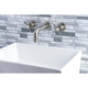 Kingston Brass KS8128BEX 2-Handle 8" Wall Mount Bathroom Faucet, Brushed Nickel