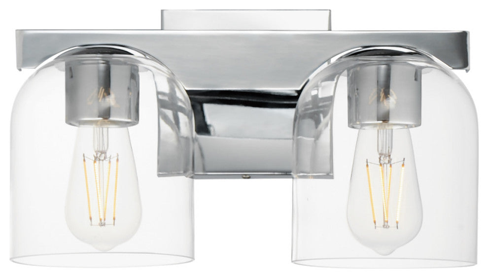 Maxim 21232CL Scoop 2 Light 14"W Vanity Light - Polished Chrome