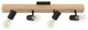 Kingswood, 4-Light Track Light, Black, Natural Finish