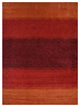 HAND KNOTTED LOOM WOOL ECO-FRIENDLY AREA RUGS-Rectangle,Orange Red,Contemporary