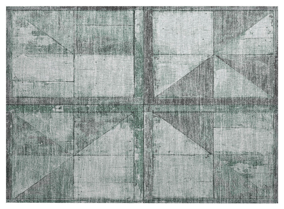 Machine Washable Indoor/Outdoor Chantille ACN1875 Sage 1'8" x 2'6" Rug