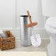 nu steel Round Shape Stainless Steel Toilet Brush Holder