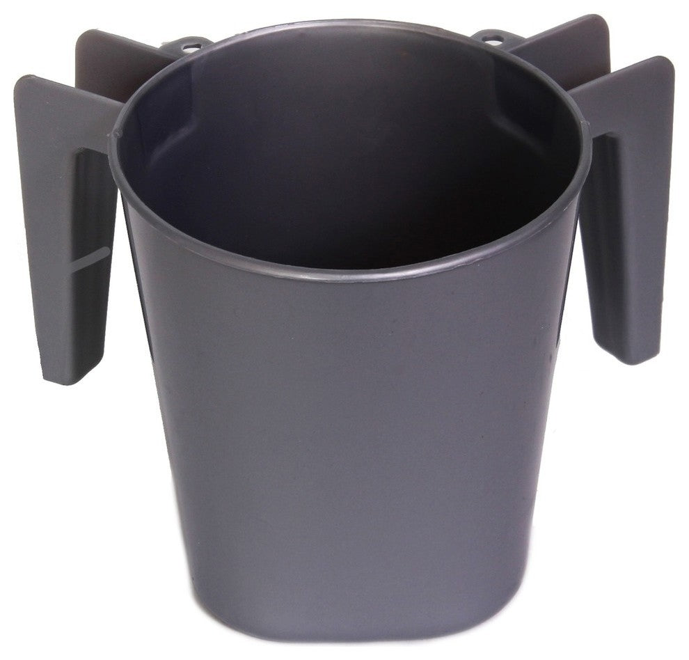 YBM Home Plastic Square Wash Cup, Gray