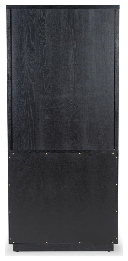 Safavieh Couture Zeus 4 Shelf Wood Bookcase, Black