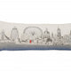 35" White London Daylight Skyline Lumbar Decorative Pillow