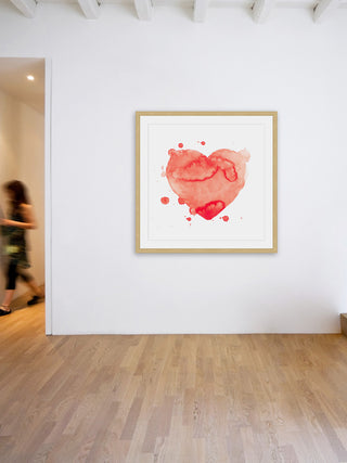 "Heart Splash" Framed Art Print