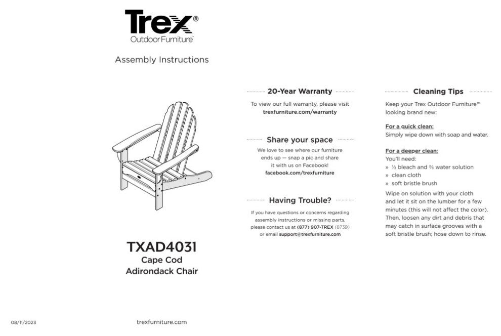 Cape Cod Adirondack Chair, Sand Castle