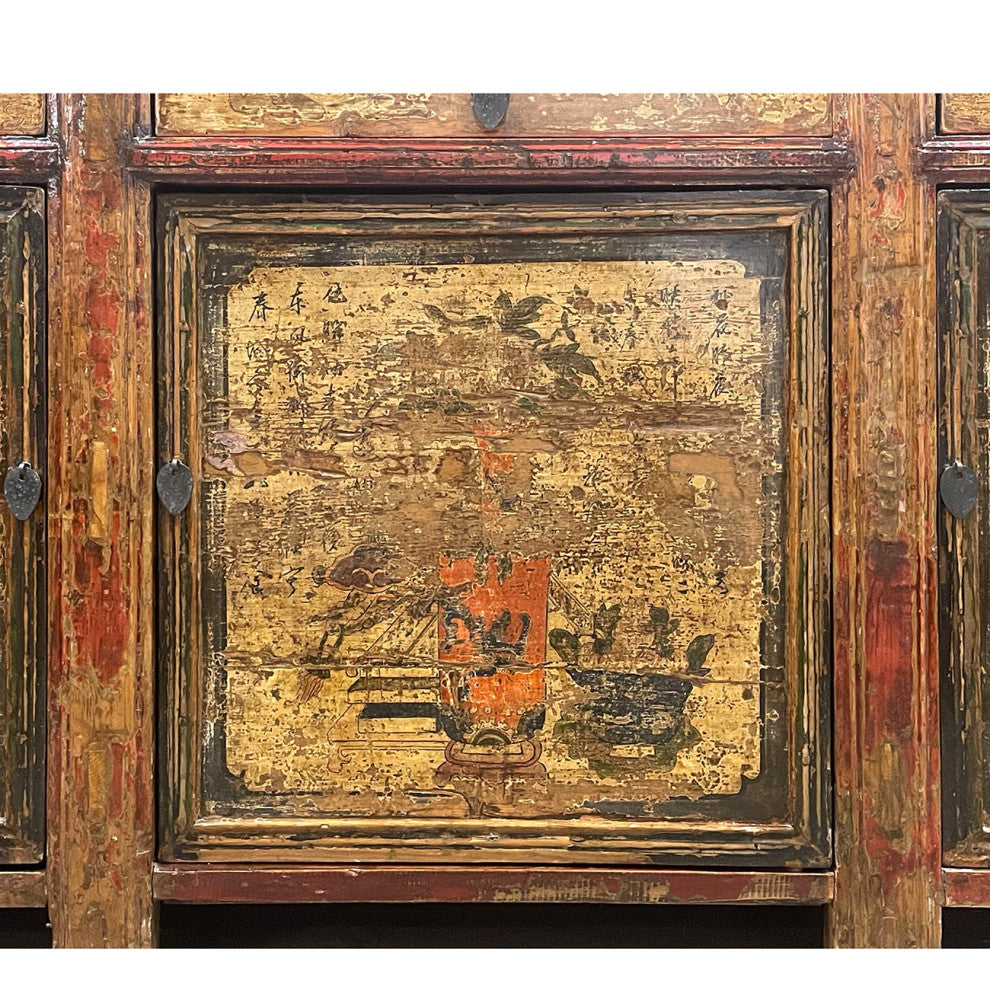 Consigned Late 19th Century Antique Chinese Mongolia Credenza, Sideboard, Buffet