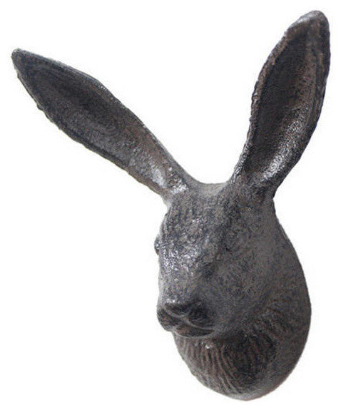 Cast Iron Decorative Rabbit Hook 5"
