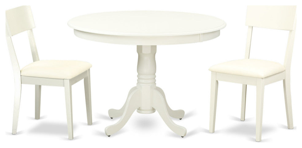 3 Pc Hartland Set, One Round 42In Dinette Table, Two Dinette Chairs