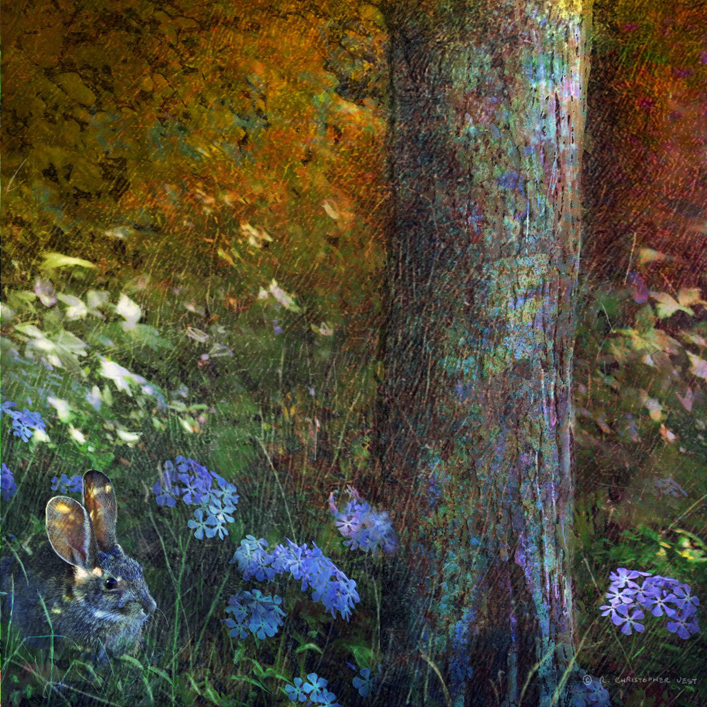 "Forest Bunny" Painting Print on Canvas by Chris Vest