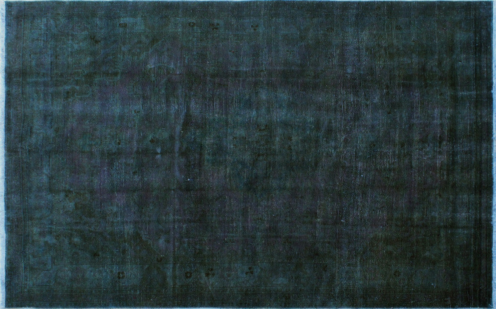 Vintage Distressed Overdyed Soukaina Purple Rug, 6'11x10'7