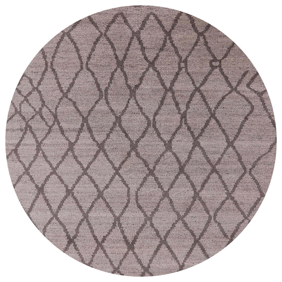 Ahgly Company Indoor Round Mid-Century Modern Area Rugs, 7' Round