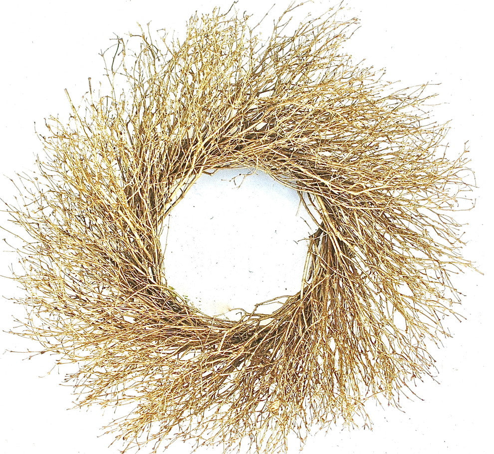 Large Gold Quailbrush Wreath