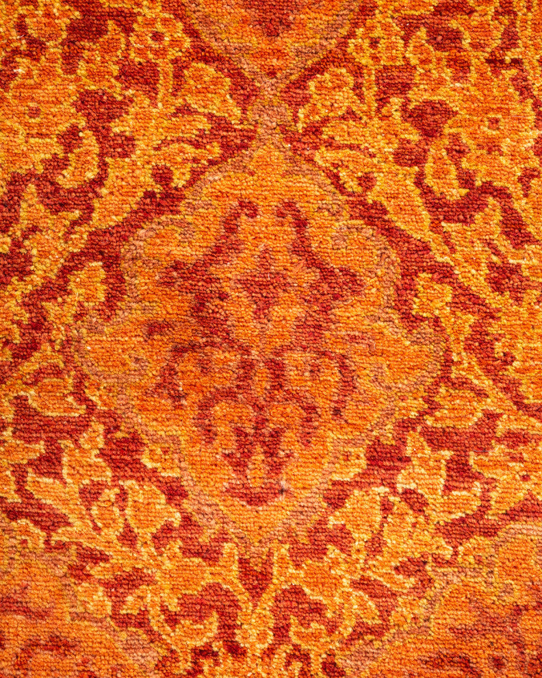 Mogul, One-of-a-Kind Hand-Knotted Area Rug Orange, 2'5"x9'5"
