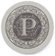 Thirstystone Absorbent Monogram Sandstone Coaster Set, Letter P