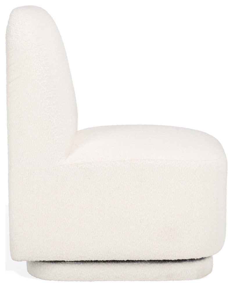 Safavieh Couture Bianka Boucle Swivel Chair, Ivory