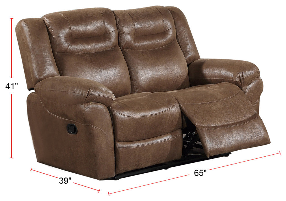 Extra Padded Backrest Power Item, Dark Brown, Loveseat