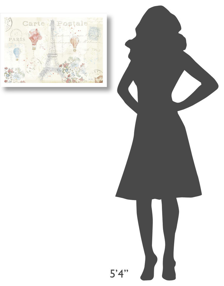 "Lighthearted in Paris I" Digital Paper Print by Katie Pertiet, 26"x18"