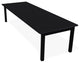 42" x 120" Extendable Outdoor Dining Table with Umbrella Hole, Black