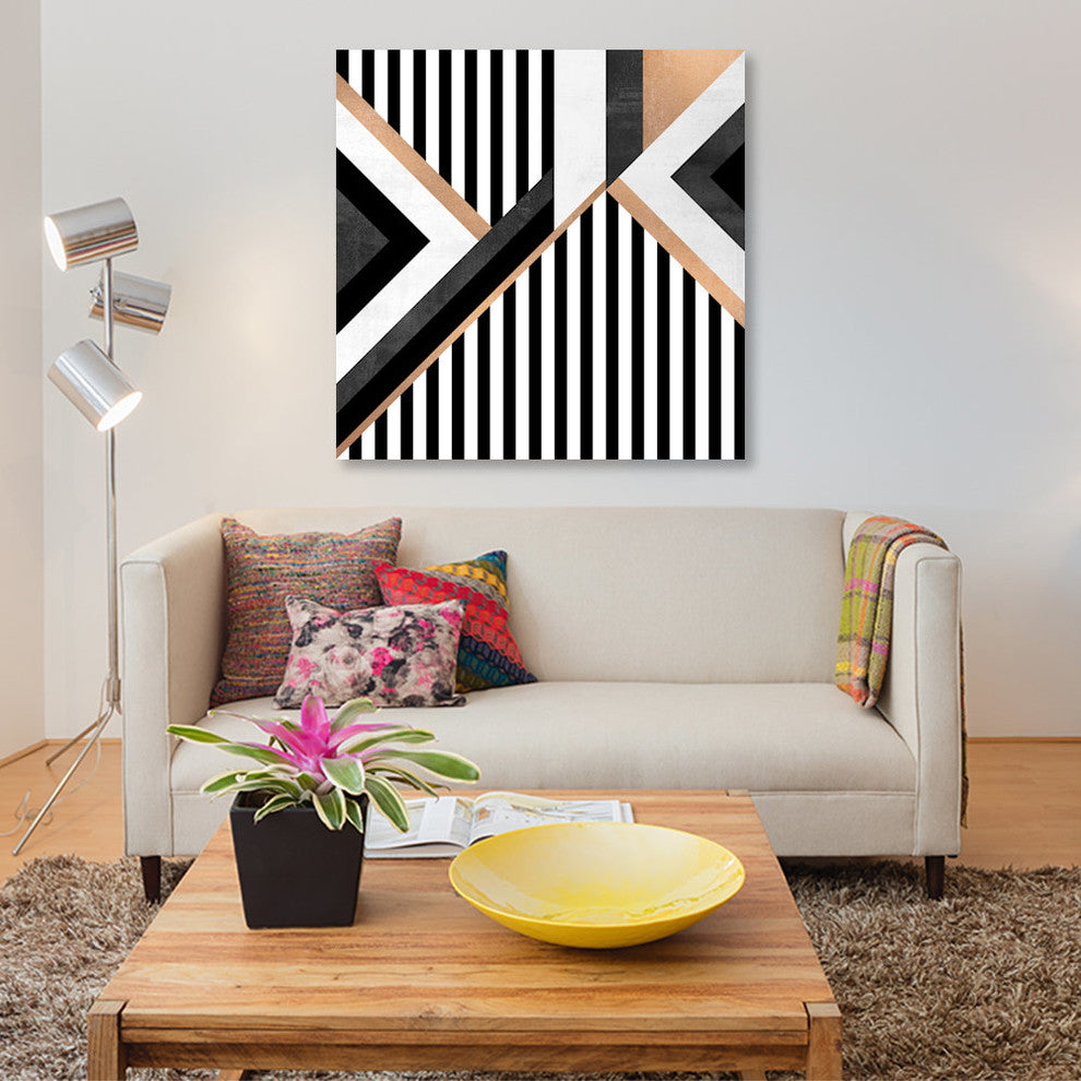 "Stripe Combination" by Elisabeth Fredriksson, Canvas Print, 12"x12"